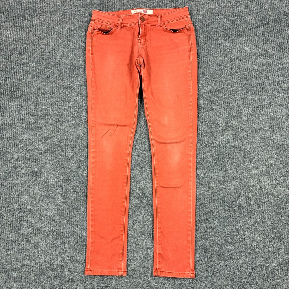 1st Kiss Skinny Jeans Womens Size 3 Orange Stretch Mid Rise Denim